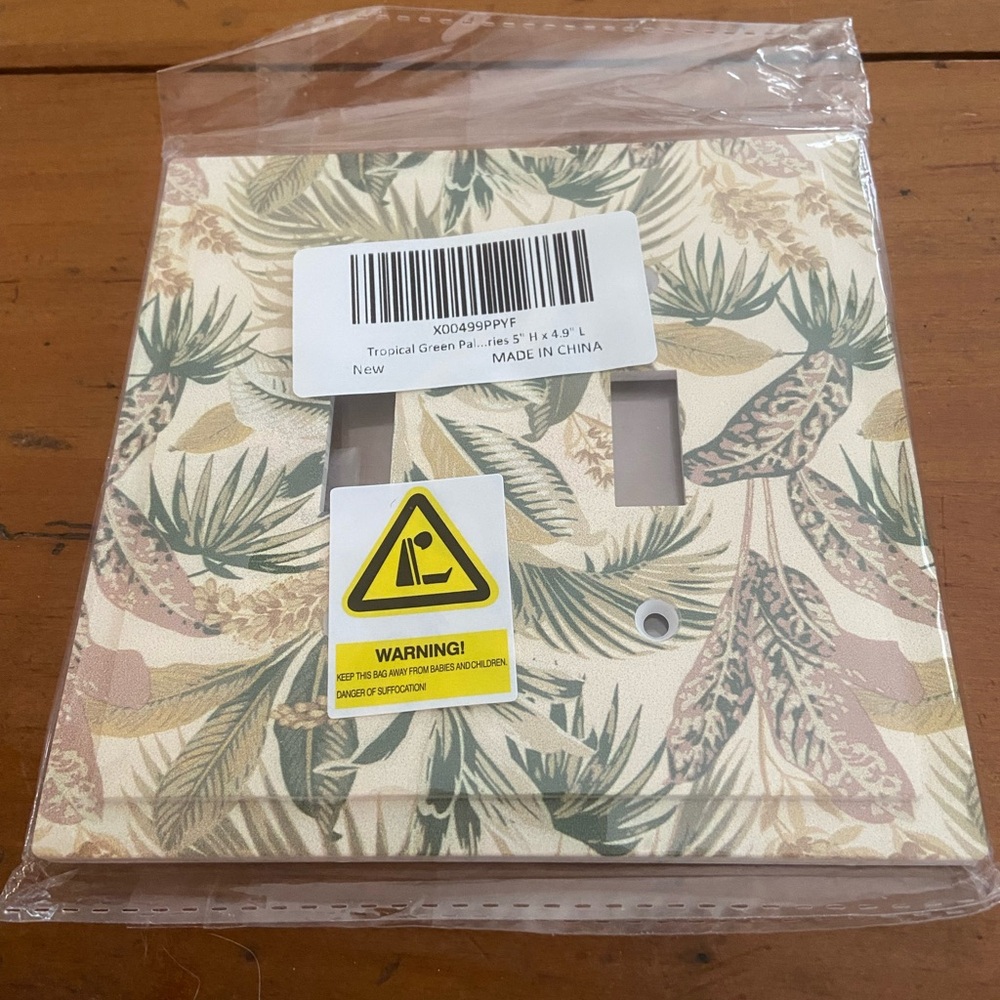 Tropical Print Switch Plate for 2 lights